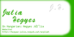 julia hegyes business card